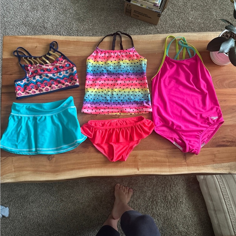 Colorful Girls' Swimwear Set